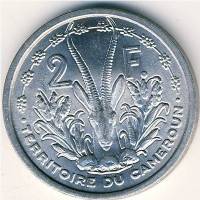 (№1948km9) Монета Камерун 1948 год 2 Francs