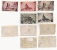 1937-08-12 Серия Набор марок 5 шт СССР Перф лин 12¼  Архитектура Москвы II Θ