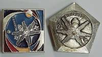 Набор значков знаков (2 шт.) СССР "Спутник "Молния-1" На булавке 