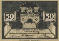 (№1920) Банкнота Германия 1920 год "50 Pfennig"
