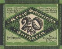 (№2017) Банкнота Германия (Без даты) 20 Pfennig"