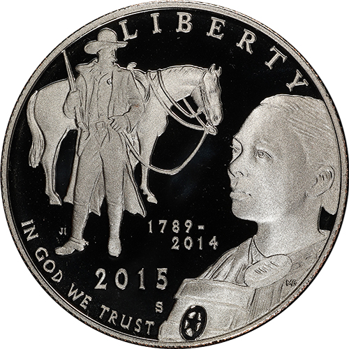 (2015s) Монета США 2015 год 50 центов   225 лет Службе федеральных маршалов в США Медь-Никель  PROOF
