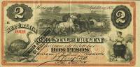 (№1875P-A102) Банкнота Уругвай 1875 год "2 Pesos"