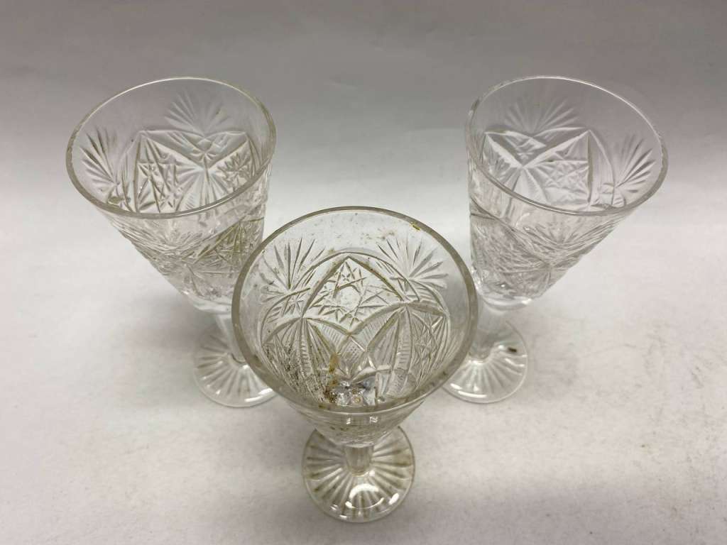 Фужер хрусталь СССР на ножке, 3 шт
