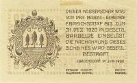 (№1920) Банкнота Австрия 1920 год "10 Heller"