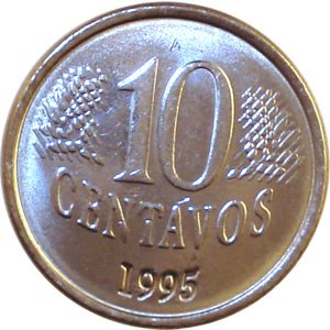  Монета Бразилия 1995 год 100     Сталь  UNC