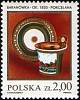(1981-015) Сцепка марок (2 м) Польша "Чашка с блюдцем (1820)"    Польская керамика I Θ