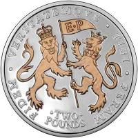 () Монета Остров Джерси 2011 год 2 фунта ""   UNC