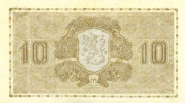 (1939 Litt D) Банкнота Финляндия 1939 год 10 марок  Heurlin - Alsiala  UNC