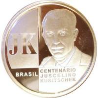  Монета Бразилия 2002 год 2     Биметалл (Серебро - Ниобиум)  UNC