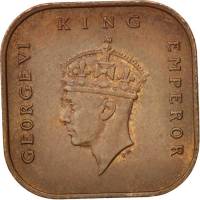 (1945) Монета Малайя 1945 год 1 цент "Георг VI"  Бронза  XF