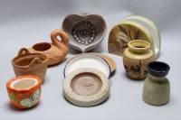 Вазы салфетница блюдца под кашпо подставка Лебедь керамика (10 предметов)