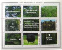 (№2005-1875) Лист марок Республика Конго 2005 год "Животные в заповедниках Мино 187577", Гашеный