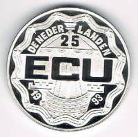 (№1993) Монета Нидерланды 1993 год 25 Ecu (Маастрихтский Договор)