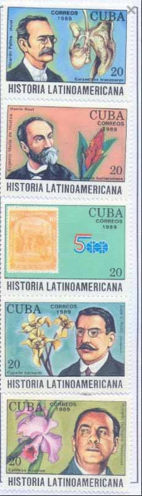 (1989-081a) Сцепка (5 м) Куба &quot;История Латинской Америки (4)&quot;    История Латинской Америки III Θ