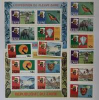 --  Набор марок+блоки Заир 10 шт.  Негашеные , III O