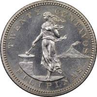 (№1903km166) Монета Филиппины 1903 год 20 Centavos (Двадцать)