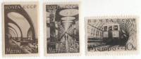 1938-67 68 70 Серия Набор марок 3 шт СССР  Строительство Московского метро III O