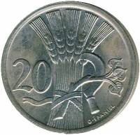 () Монета Чехословакия 1921 год 20  ""   Медь-Никель  UNC