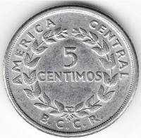 (№1953km184.1a) Монета Коста-Рика 1953 год 5 Ceacute;ntimos (5 звезд)