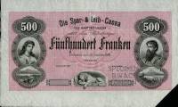 (№1876P-S398s) Банкнота Швейцария 1876 год "500 Francs"