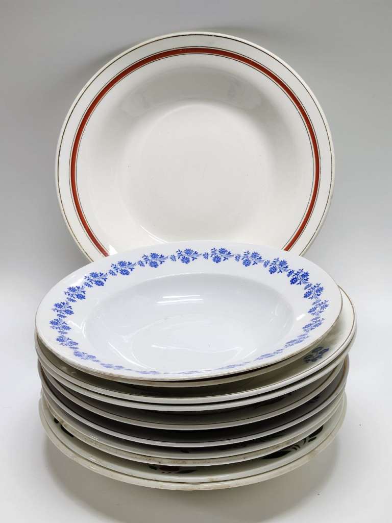 Тарелки суповые 11 шт большие разные СССР