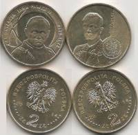 (2014 2 монеты по 2 злотых 259 260) Набор монет Польша 2014 год   UNC