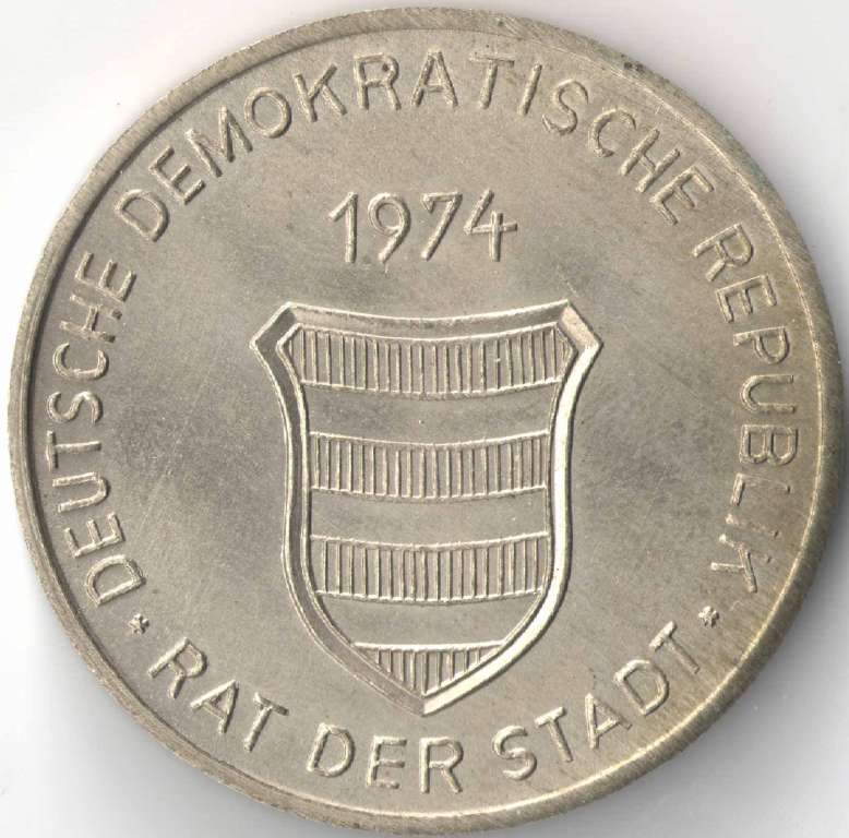 (1974) Медаль Германия (ГДР) 1974 год &quot;Замковый фестиваль в Эрфурте&quot;  Медь-Никель  UNC
