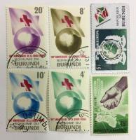 --  Набор марок Бурунди 6 шт.  Гашёные , III Θ