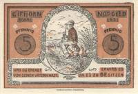 (№1921) Банкнота Германия 1921 год "5 Pfennig"