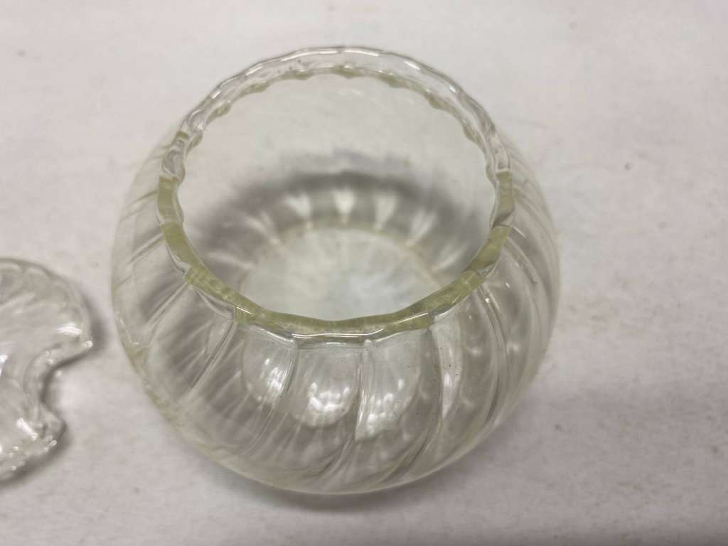 Сахарница стекло с ложкой