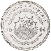 () Монета Либерия 2004 год 20  ""    AU