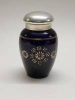 Чайница кобальтовое синее стекло СССР банка для чая высота 11 см