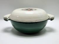 Латка для тушения эмалированная с крышкой большая