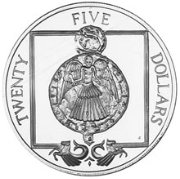 () Монета Британские Виргинские острова 1988 год 25  ""    AU