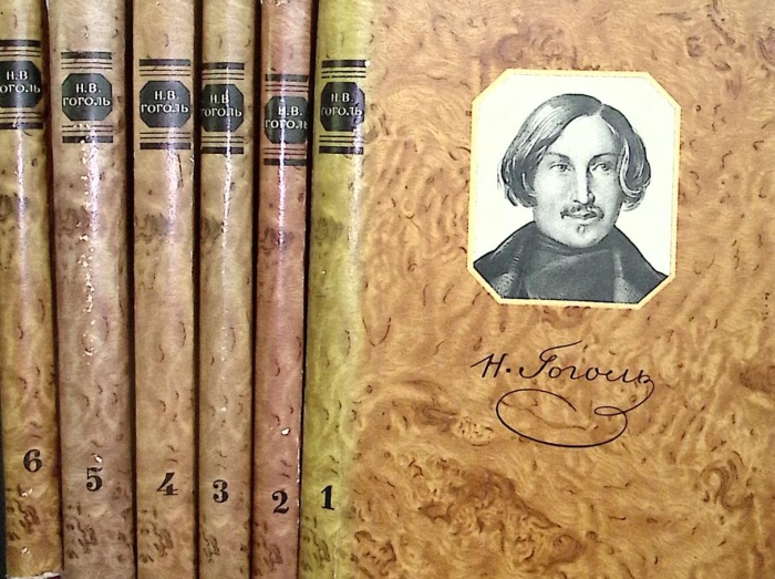 Книга Собрание сочинений (6 томов) 1950 Н.В. Гоголь Москва Твёрд обл + суперобл 2 197 с. С ч/б илл