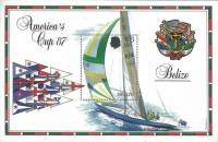 (№1987-90) Блок марок Белиз 1987 год "Австралия второй паруса", Гашеный