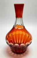 Ваза графин, рубиновое стекло, хрусталь