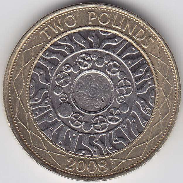 (2008) Монета Великобритания 2008 год 2 фунта &quot;Технологические достижения&quot;  Биметалл  XF