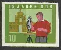 (1964-071) Марка Германия (ГДР) "Скульптор"    ГДР 15 лет III O