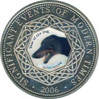 (2006) Монета Сомали 2006 год 1 доллар "Доберман-пинчер"  Цветная Медь-Никель  UNC