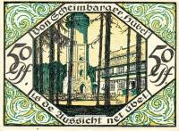 (№1921) Банкнота Германия 1921 год "50 Pfennig"