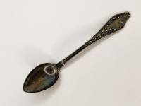 Ложечка для соли специй серебро 875 пробы