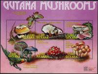 (№2000-6915) Лист марок Гайана 2000 год "Грибы", Гашеный