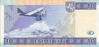 (2001) Банкнота Литва 2001 год 10 лит "Стяпонас Дарюс и Стасис Гиренас"   UNC