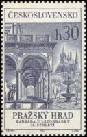 (1966-027) Марка Чехословакия "Дворец Шенбрунн"    Пражский град II Θ