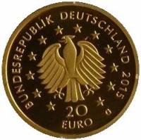 (№2015km338) Монета ФРГ 2015 год 20 Euro (Немецкий Лесных Деревьев. Линде Дерево)