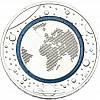 (2016g) Монета Германия (ФРГ) 2016 год 5 евро "Планета Земля"  Синий полимер Медь-Никель  UNC