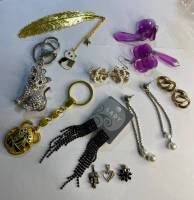 Набор 11 предметов, серьги 5 пар, брелок 3 шт, подвеска 3 шт