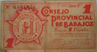(№1937P-NL37) Банкнота Испания 1937 год "1 Peseta"